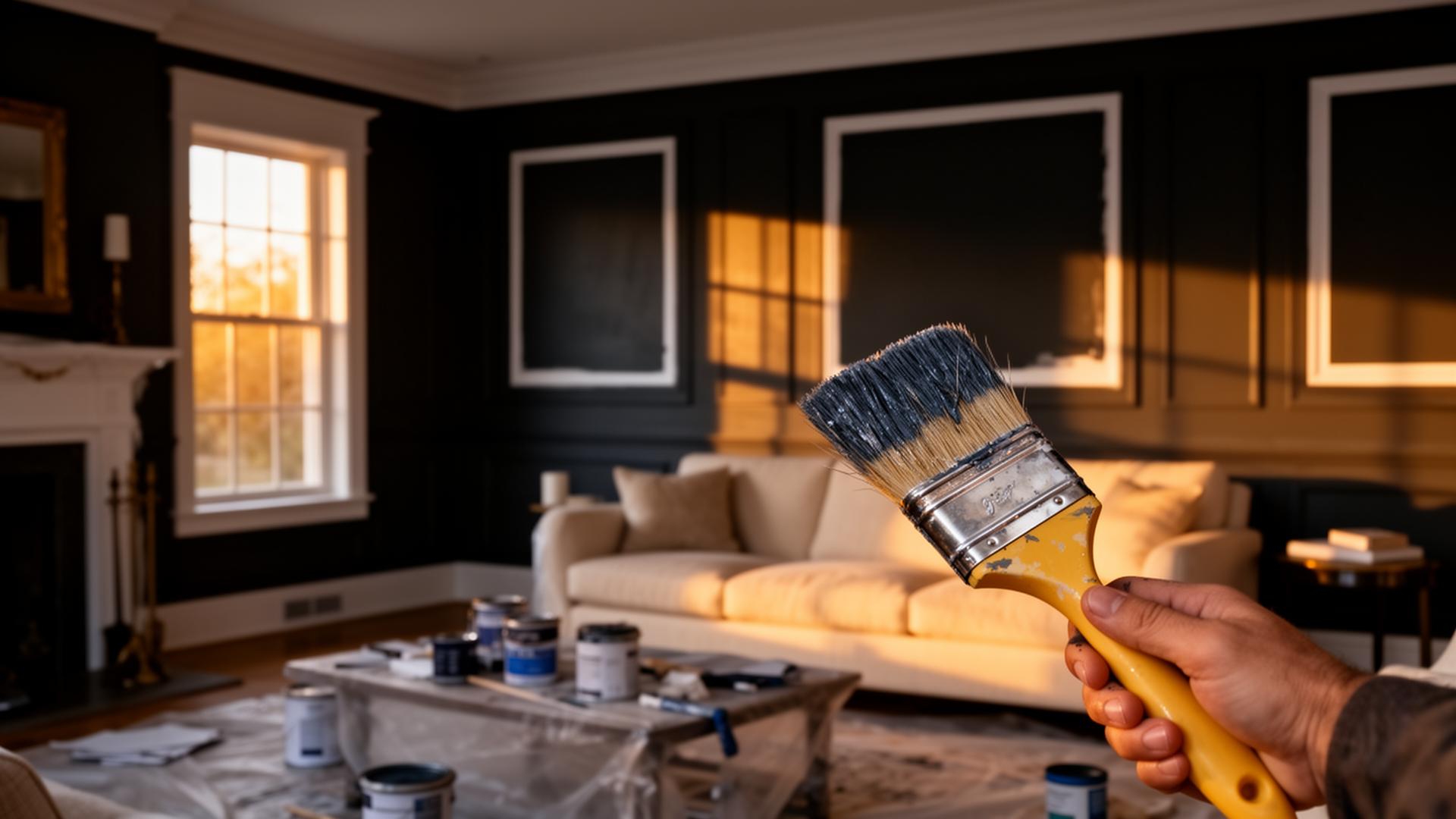 Luxury interior being painted by WB Premier